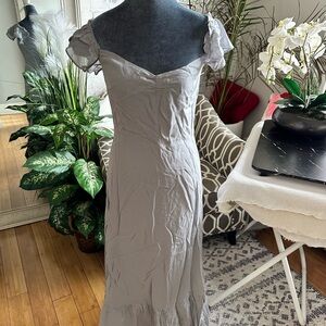 Authentic NWT Reformation Butterfly Dress -- Fog 8